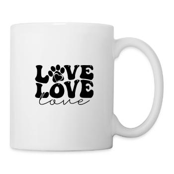 Chien Chiens Chien Amour Patte Patte Impression - Mug blanc - blanc - Droite