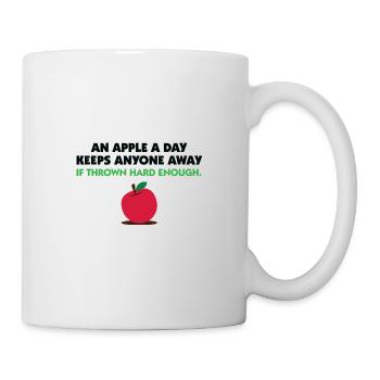An apple a day keeps everyone away! - Mug - white - Right