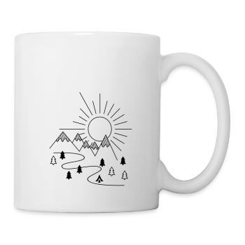Camping in den Bergen - Tasse - Weiß - Rechts
