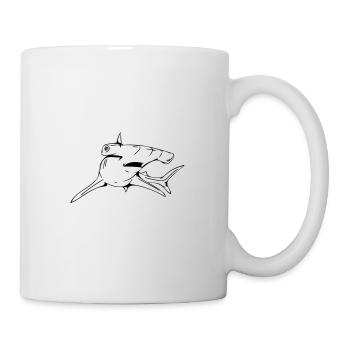 Gefährlich eleganter Hammerhai - Tasse - Weiß - Rechts