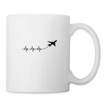 Puls Flugzeug Geschenk Pilot Aviation Copilot - Tasse - Weiß - Rechts