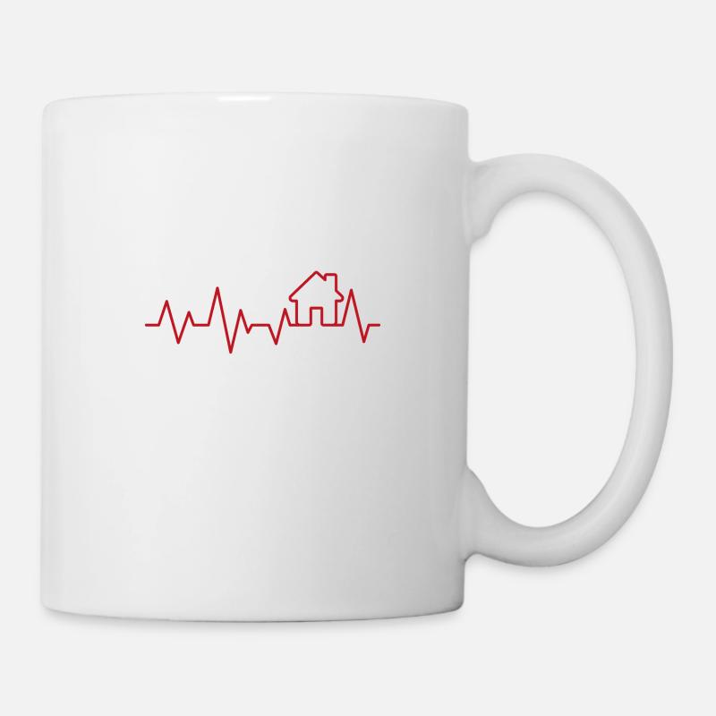 Hausbau puls Geschenk Bauherrin - Tasse - Weiß