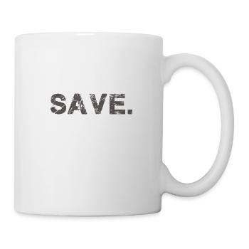 save,secure,clear,font,typo,gray - Mug - white - Right