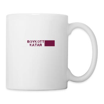 boykott katar,katar,flagge, wm,schrift - Tasse - Weiß - Rechts