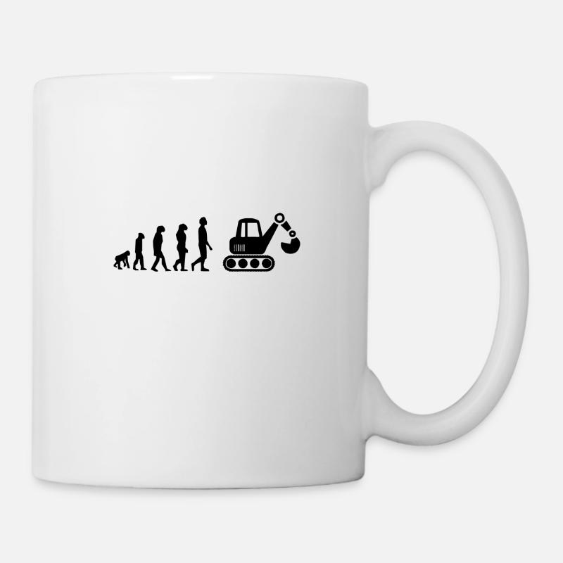 Pelle mécanique évolution - Mug blanc - blanc