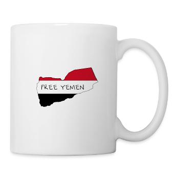 Jemen Flagge Herz - Freier Jemen - Tasse - Weiß - Rechts