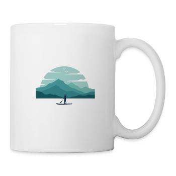 Paddleboard Dawn Over Peaks - Tasse - Weiß - Rechts