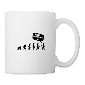 Die Evolution eines Stalkers - Tasse - Weiß - Rechts