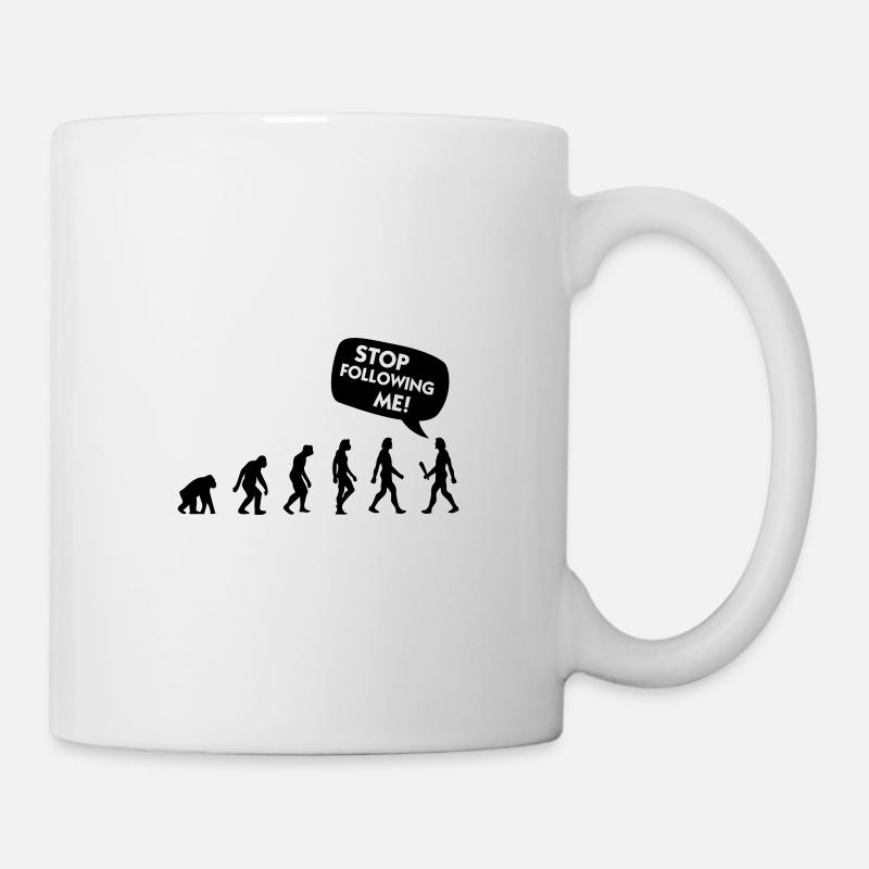 Die Evolution eines Stalkers - Tasse - Weiß