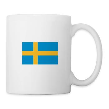 Nationalflagge von Schweden - Tasse - Weiß - Rechts