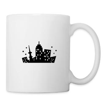 Skyline einer Stadt - Tasse - Weiß - Rechts