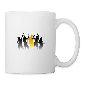Tanzende Menschen auf einer Party - Tasse - Weiß - Rechts