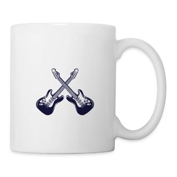 E guitares croisées instrument - Mug blanc - blanc - Droite