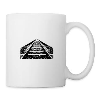 Zug Schienen in den Horizont - Tasse - Weiß - Rechts