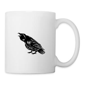 Crow bird crow - Mug - white - Right