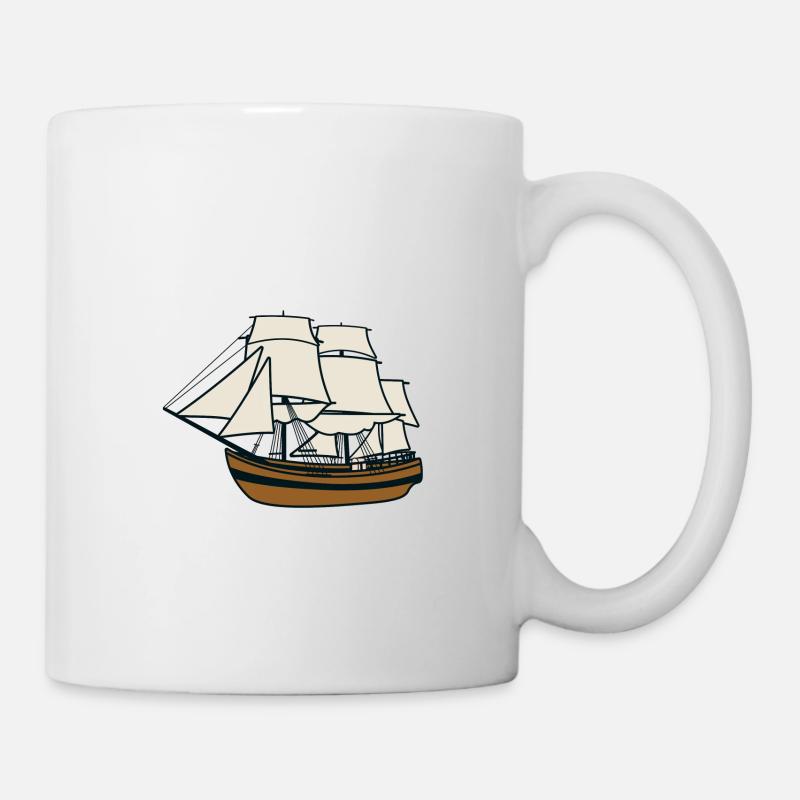 Segelschiff - Tasse - Weiß