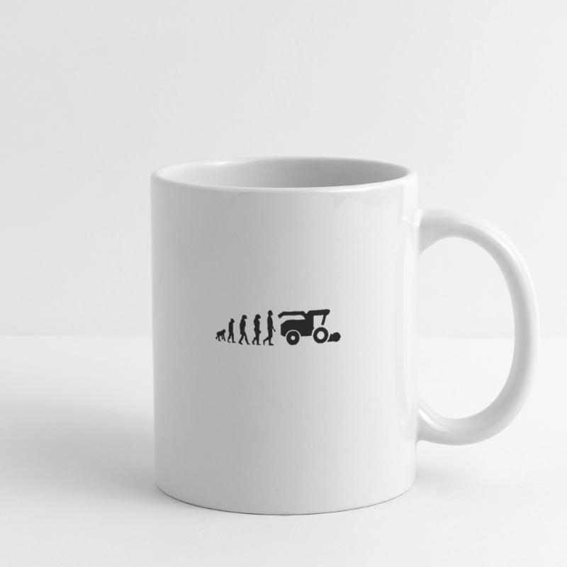 Moissonneuse évolution Mug blanc