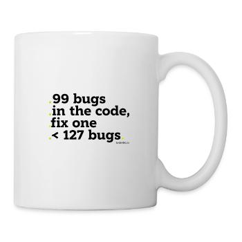 99 bugs dans le code à corriger - Mug blanc - blanc - Droite