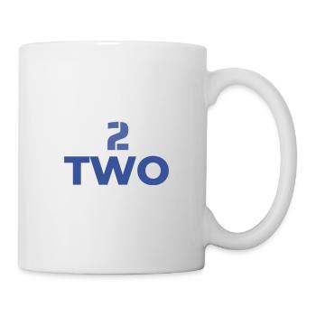 DESIGN CHIFFRE 2 EN LETTRE ET SYMBOLE TYPOGRAPHIE - Mug blanc - blanc - Droite
