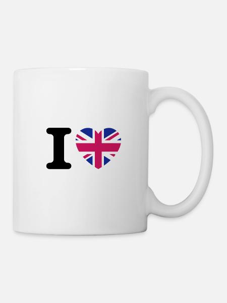 I love UK - Tasse - Weiß