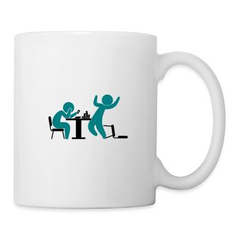 A poker player wins a game - Mug - white - Right