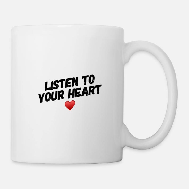 Listen to your heart Verset 2 de 3. Original Design - Mug blanc - blanc