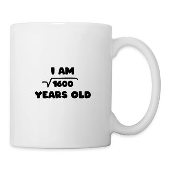 40. Geburtstag 40 Jahre Geschenk Mathe - Tasse - Weiß - Rechts