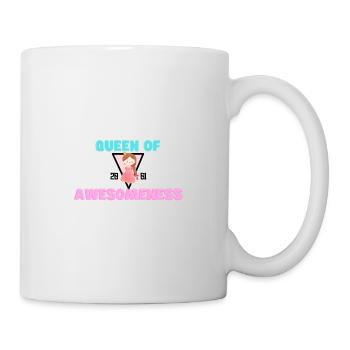 Queen of awesomeness - Tasse - Weiß - Rechts