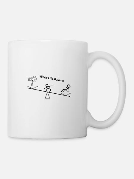 Work-Life-Balance - Tasse - Weiß