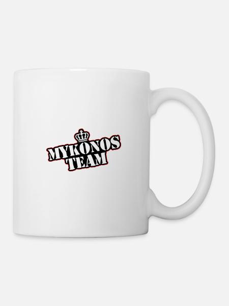 Mykonos Team - Tasse - Weiß