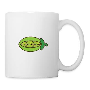 Cute peas Smile Kawaii - Mug - white - Right