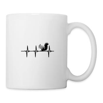 Mon coeur bat pour les écureuils - Mug blanc - blanc - Droite