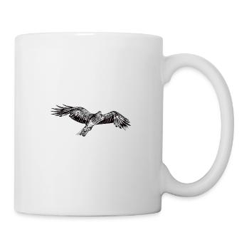 Eleganter fliegender Falke - Tasse - Weiß - Rechts
