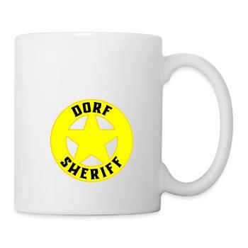Farben änderbar | Dorf Sheriff - Tasse - Weiß - Rechts