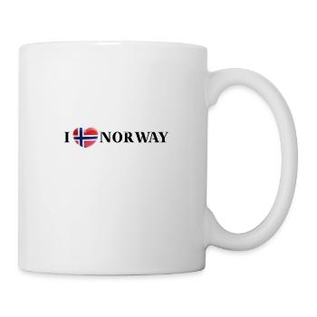 I LOVE NORWAY Geschenkidee Norwegen - Tasse - Weiß - Rechts