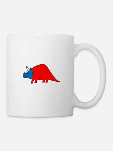 Dino Trizzi dans les couleurs de votre choix - Mug blanc - blanc