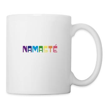 Fierté arc-en-ciel Yoga T-Shirt | Namasté - Mug blanc - blanc - Droite