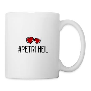 Petri Heil Pêche au cœur - Mug blanc - blanc - Droite