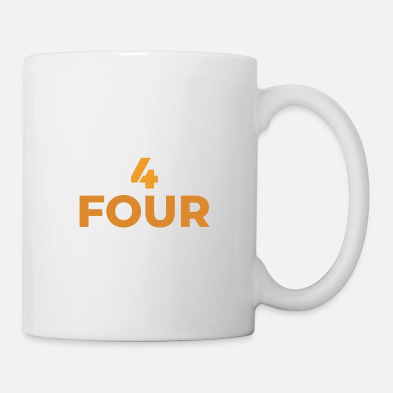 NUMBER 4 DESIGN AND TYPOGRAPHY LETTERS - Mug - white