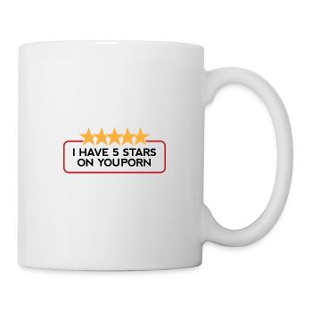 Je ai cinq étoiles sur YouPorn! - Mug blanc - blanc - Droite