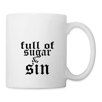 FULL OF SUGAR AND SIN TSHIRT - Mug - white - Right