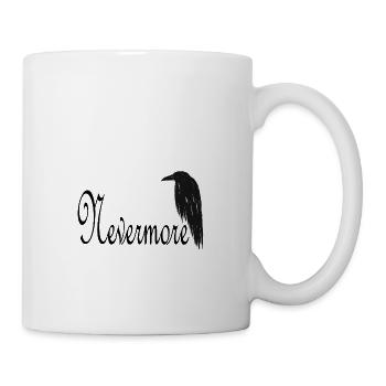 QUOTH THE RAVEN NEVERMORE POE TUMBLERS SHIRT - Mug - white - Right