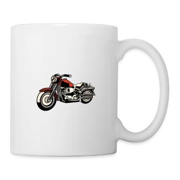Motorrad - Tasse - Weiß - Rechts