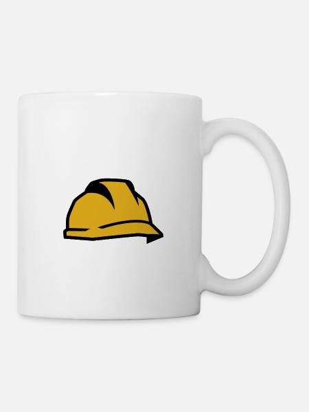 Bauhelm - Tasse - Weiß