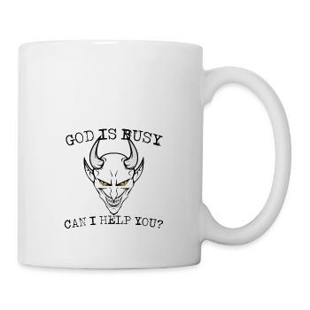 DIEU EST OCCUPÉ PUIS-JE VOUS AIDER CHEMISE TUMBLR SATAN - Mug blanc - blanc - Droite
