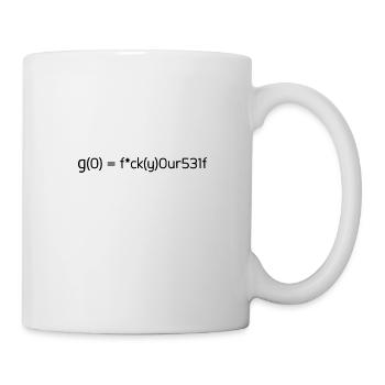 Math drôle formule drôle idée cadeau - Mug blanc - blanc - Droite