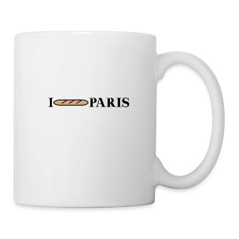 Frankreich Geschenkidee Paris Baguette - Tasse - Weiß - Rechts