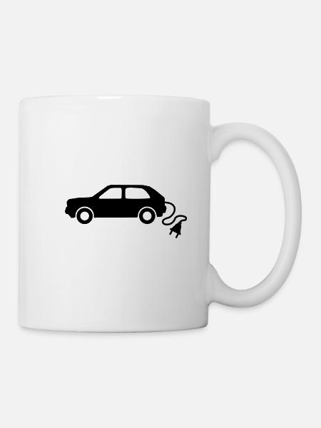 Voiture électrique - Mug blanc - blanc