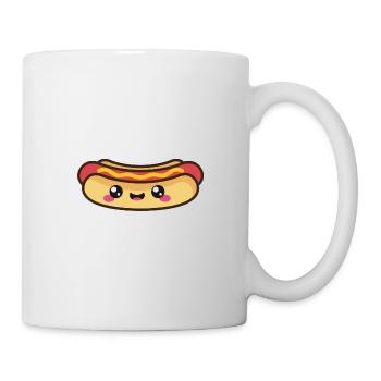 Cute Hot dog Smile Kawaii - Mug - white - Right