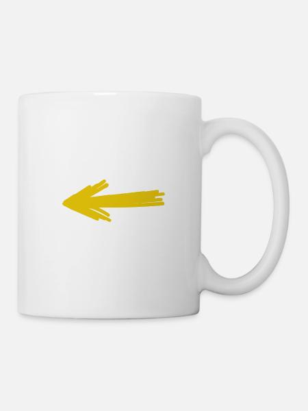 Flèche caractère icône design - Mug blanc - blanc